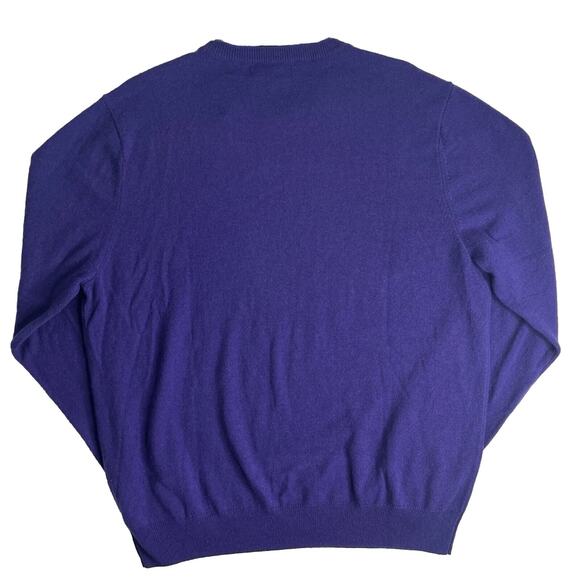 3-46 AMICALE NWT Men's Sweater 100% Cashmere Purple Size XL - Picture 2 of 10